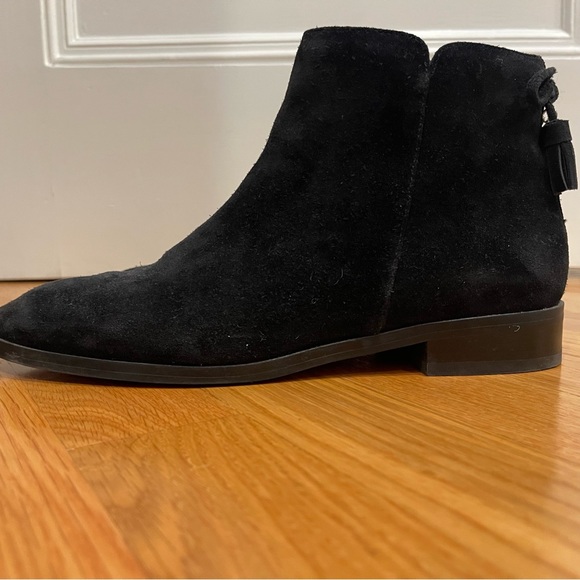 Kate Spade NY Saddle Black Suede Back Bow Tassel boots size 7.5 - Picture 15 of 16